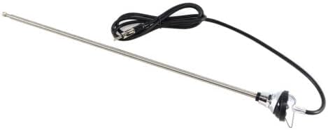 Vintage Car Radio Antenna 3-Section Retractable AM/FM Antenna - Replacement with Rotating Round Base, Authentic 1960s Design for Classic Cars/Trucks, Heavy-Duty Brass Construction
