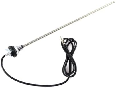 Vintage Car Radio Antenna 3-Section Retractable AM/FM Antenna - Replacement with Rotating Round Base, Authentic 1960s Design for Classic Cars/Trucks, Heavy-Duty Brass Construction
