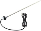 Vintage Car Radio Antenna 3-Section Retractable AM/FM Antenna - Replacement with Rotating Round Base, Authentic 1960s Design for Classic Cars/Trucks, Heavy-Duty Brass Construction