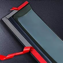 Tape On Window Visors Rain Guards Compatible with 2016-2021 Honda Civic Sedan,Side Vent Visor Window Deflector Shade,Truck Accessories-4pcs