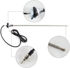 Vintage Car Radio Antenna 3-Section Retractable AM/FM Antenna - Replacement with Rotating Round Base, Authentic 1960s Design for Classic Cars/Trucks, Heavy-Duty Brass Construction