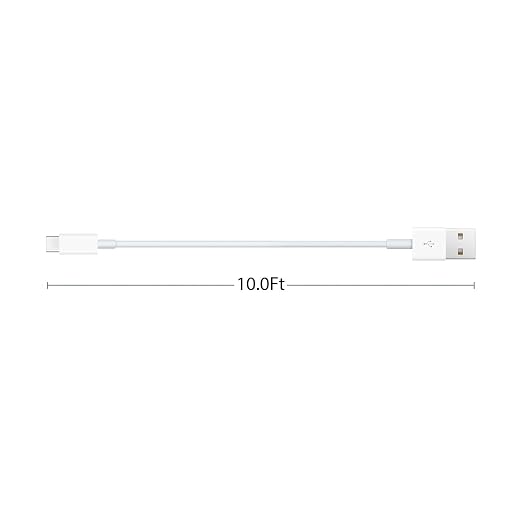2 Pack 10ft Long USB A to USB C Cable for Airpods 4 Pro 2nd, iPhone 16e 17 Air 16 15/16 15 Pro Max 15 Plus Car Carplay Data Cord, iPad USB C Cables 10th Mini 6th Gen,MacBook,Samsung Charger Charging