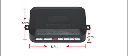Car Reverse Backup Parking Sensor Radar System, Buzzer beeps, Detection Distance:30~150CM, Waterproof Sensors (22mm Diameter 2.3M Cable) 4 Packs X60D (Black)