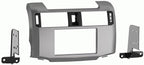 Single and Double DIN Car Stereo Radio Install Kit (Silver) Package Compatible with Toyota 4RUNNER 2010 2011 2012 & 2013 Without Factory Amplifier