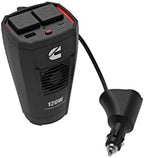 Cummins 120 Watt Cupholder Inverter with Dual AC Outlets DC to AC Car Inverter 12v to 110v CMN120C