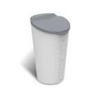 BMZX Car Trash Can with Lid - Small Car Cup Holder Trash Bin, Fits Auto, Home, Office - Grey 1 Pack