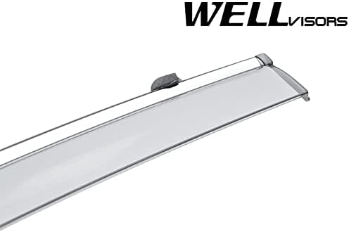 Window Visors Wind Deflectors Compatible with Toyota 2013-2018 Avalon with Chrome Trim Rain Guards 3-847TY050