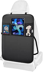 Kick Mats Back Seat Protector, Waterproof Oxford Seat Back Protector, Car Seat Back Protector for Kids, Back of Seat Protector for Kids Feet Car Seat (Black B -1pc)
