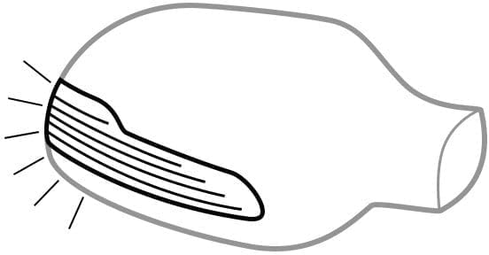 Passenger Side Mirror Assembly Electric Adjustment Heated No Memory Gray Compatible with 2006-2009 Volkswagen GTI Rabbit VW1320124