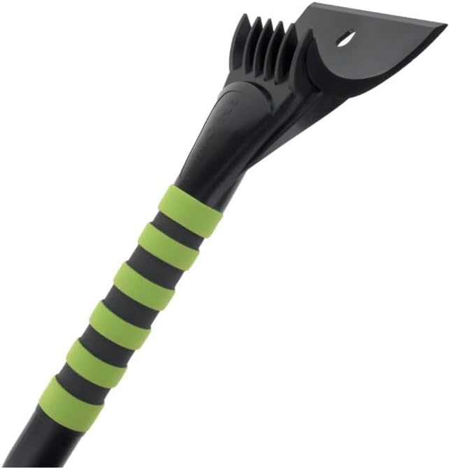 14-Inch Ice Scraper & Snow Brush Combo – Non-Slip Comfort Grip, Impact-Resistant ABS, -40°F Bristles, and Storage Bag Included – Must-Have Winter Tool for Vehicles