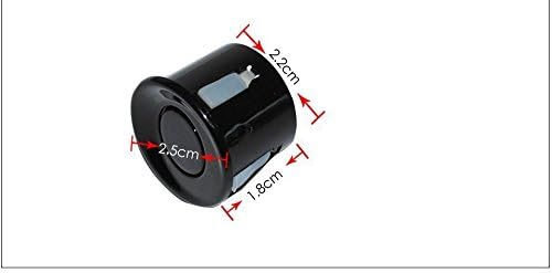 Car Reverse Backup Parking Sensor Radar System, Buzzer beeps, Detection Distance:30~150CM, Waterproof Sensors (22mm Diameter 2.3M Cable) 4 Packs X60D (Black)