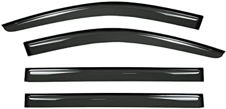 Tape-On Windows Visor 4-Piece for 2017-2023 GMC Acadia Rain Guards Shield Shade Smoke 94263