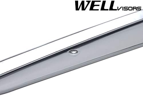 Window Visors Wind Deflectors Compatible with Land Rover 2012-2019 Range Rover Evoque with Chrome Trim Rain Guards 3-847LR006