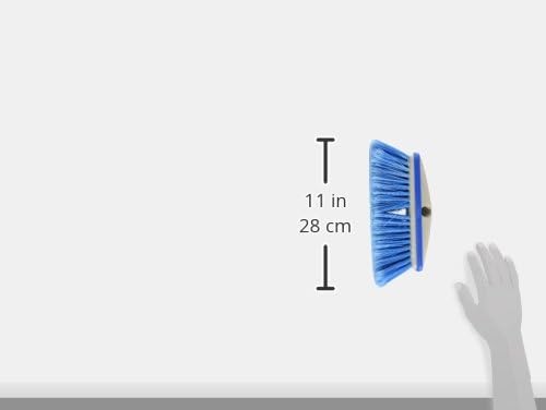Premium Medium Wash 8" Brush Head W/Bumper - Dual Connections Fit Either Standard 3/4" Threaded Poles or Extend-A-Brush Handles (Medium) (Blue) (040162)