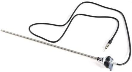 Vintage Car Radio Antenna 3-Section Retractable AM/FM Antenna - Replacement with Rotating Round Base, Authentic 1960s Design for Classic Cars/Trucks, Heavy-Duty Brass Construction