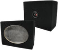 Absolute USA 2SQ6X9+ Car Audio Custom Pair 6" x 9" Sealed Square Black Enclosure Unloaded Speaker Box with Speaker Terminal