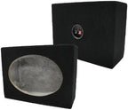 Absolute USA 2SQ6X9+ Car Audio Custom Pair 6" x 9" Sealed Square Black Enclosure Unloaded Speaker Box with Speaker Terminal