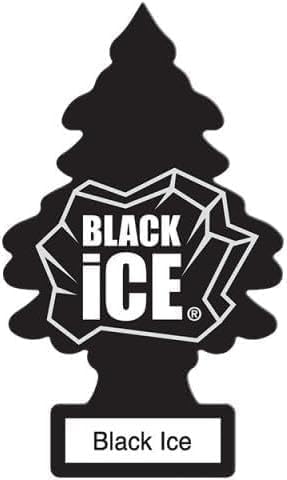 Car Air Freshener | Hanging Paper Tree for Home or Car | Black Ice | 10 Pack