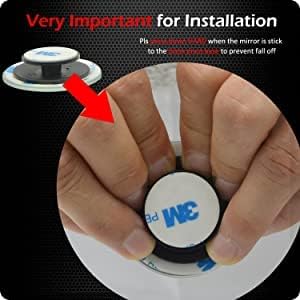 Blind Spot Mirror, 2" Round HD Glass Frameless Convex Rear View Mirror, Pack of 2