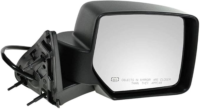 Passenger Side Mirror Assembly Electric Adjustment Heated No Memory Textured Compatible with 2007-2011 Dodge Nitro CH1321278