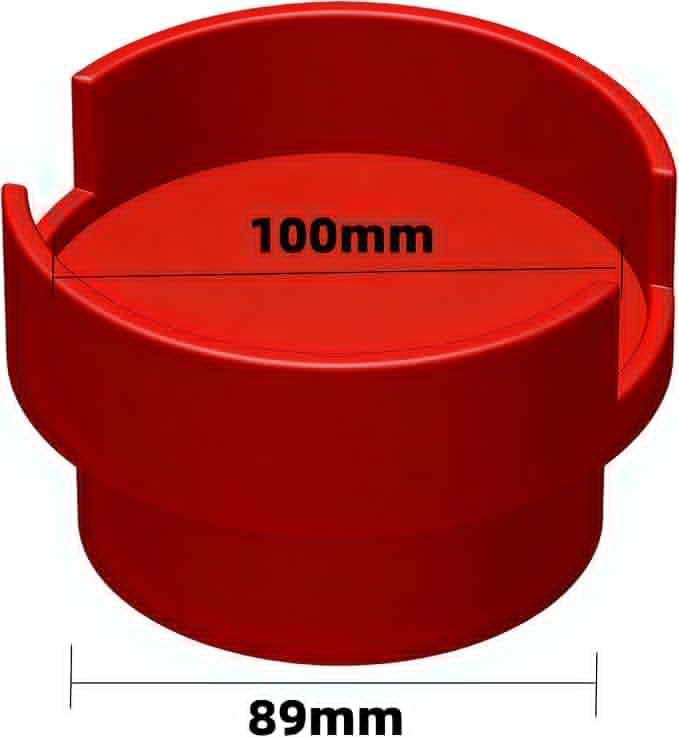 Couch Cup Holder Adapter – Universal Sofa Drink Expander for Large Mugs, Tumblers & Bottles – Spill-Proof Recliner Caddy for Living Room, RV & Boat (Red, Base 89MM(3.5IN))
