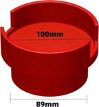Couch Cup Holder Adapter – Universal Sofa Drink Expander for Large Mugs, Tumblers & Bottles – Spill-Proof Recliner Caddy for Living Room, RV & Boat (Red, Base 89MM(3.5IN))