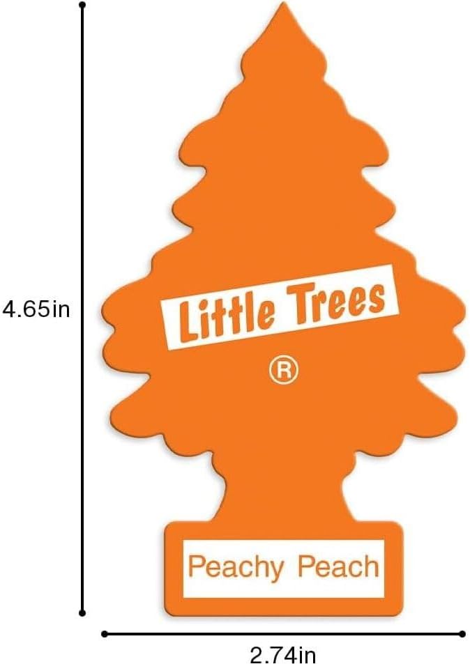 Car Air Freshener | Hanging Paper Tree for Home or Car | Peachy Peach | 3 Pack