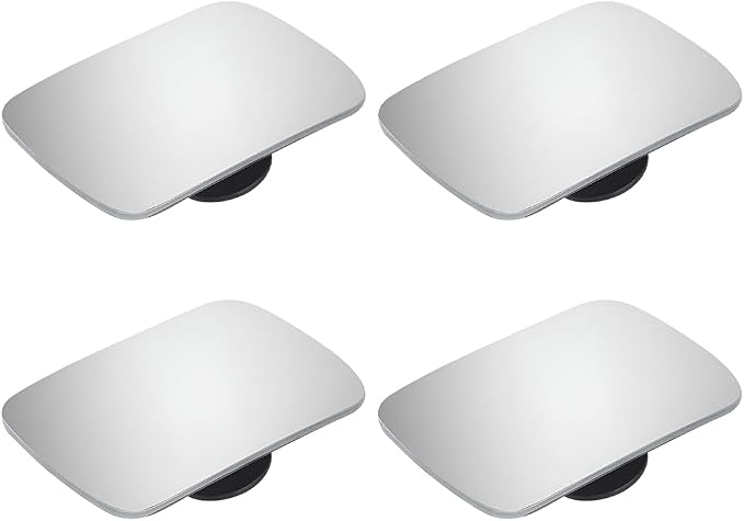 4PCS Car Blind Spot Mirror, Wide Angle HD Glass Rectangle Convex Frameless Side Blindspot Mirror with Adjustable Stick, Auto Exterior Rear View for Wide Angle, Universal for Vehicles (B)