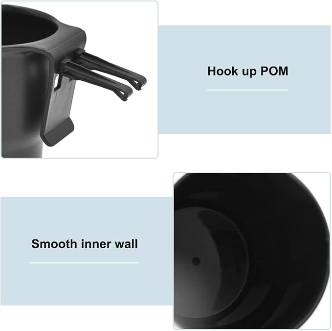 Car Cup Holder Hook, Wear-Resistant Auto Drink Holder 3.54'' Caliber Window Door Cup Holder with Ventilation Clip for Coffee Water Bottles Key Coin Brown