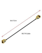 Fakra K Curry Female Cable RG174 6in/15cm Fakra Curry Code K Female to Female Compatible with Car Vehicle Radio Stereo Receiver Tuner