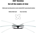KARKOR Blind Spot Mirror Round HD Glass Convex 360° Wide Angle Side Rear View Mirror Exterior Accessories and Interior for Cars SUV and Trucks Pack of 2