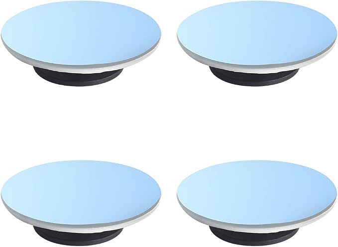 4PCS Car Blind Spot Mirror, HD Glass Round Convex Frameless Anti-Glare Side Blindspot Mirror with Adjustable Stick, Auto Exterior Rear View Accessories for Wide Angle, Universal Fit
