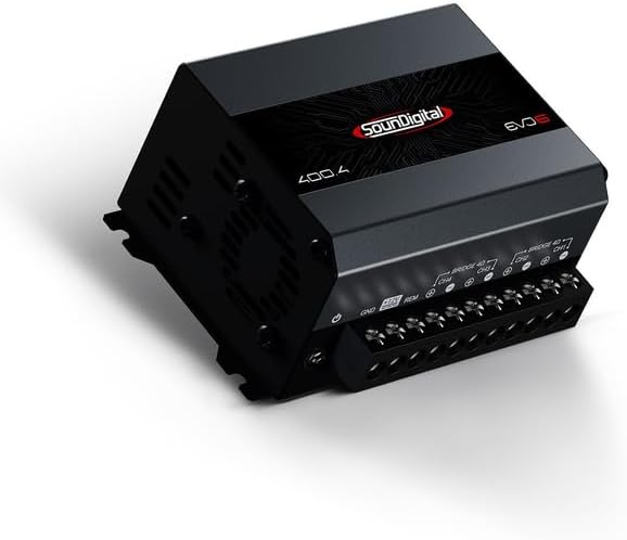 400X4 Car & Motorcycles Full Range Amplifier 4 Channels 400 Watts RMS 4 Ohm - Compact Size - Professional Super Sound Quality
