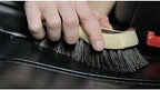Long Bristle Horse Hair Leather Cleaning Brush - Leather Brush to Gently Clean Car Interiors, Furniture, Sneakers, Boots, and More - Safe for Natural, Synthetic, Faux, and Pleather