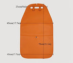 HCMAX 2 Pack Kick Mat Car Seat Back Protector Waterproof Easy to Clean Multifunctional Organizer Storage Bag Travel Accessory PU Leather Beige