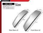 DEAD SKIN 4 Pcs High Glossy Slim Door Edge Guards Bumper Protector Trim Guard Sticker Molding for Motors Auto Vehicle Color Metalic Silver