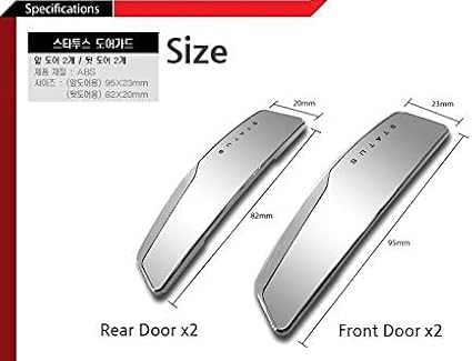 DEAD SKIN 4 Pcs High Glossy Slim Door Edge Guards Bumper Protector Trim Guard Sticker Molding for Motors Auto Vehicle Color Metalic Silver