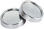 x Blind Spot Mirror, 2'' Silver Round HD Glass Convex Adjustable Wide Angle Rear View Mirror,Universal For Car SUVs Truck Motorcycle (2pcs)
