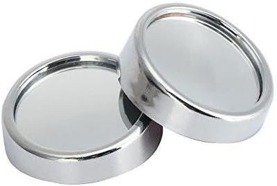 x Blind Spot Mirror, 2'' Silver Round HD Glass Convex Adjustable Wide Angle Rear View Mirror,Universal For Car SUVs Truck Motorcycle (2pcs)