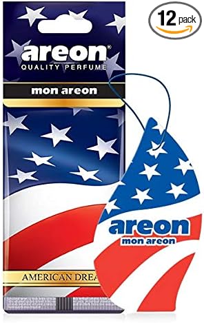 MON MA41 Long Lasting Hanging Best Car Air Freshener American Dream Scent, 12 Pack