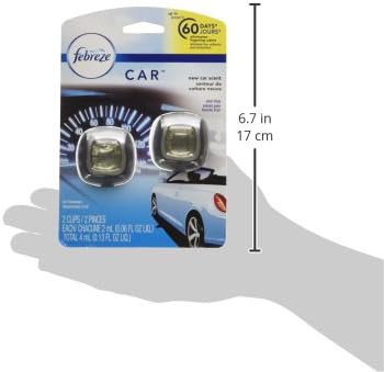 Car Air Fresheners, New Car Scent, Odor Eliminator for Strong Odors Car Vent Clips (2 Count)