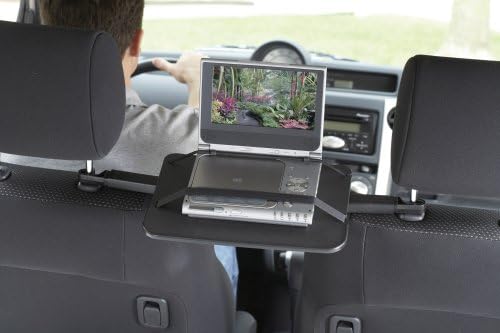 Digital Innovations SecureMount Headrest DVD Player Vehicle Mount (7020000) | Headrest mount for portable DVD players, adjustable fit, quick install, stable rear seat viewing for travel and road trips