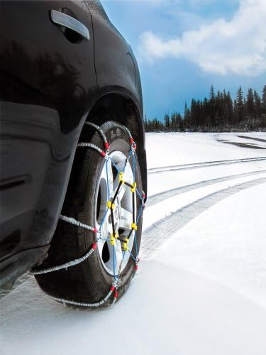 SZ435 Super Z6 Cable Tire Chain for Passenger Cars, Pickups, and SUVs - Set of 2, silver