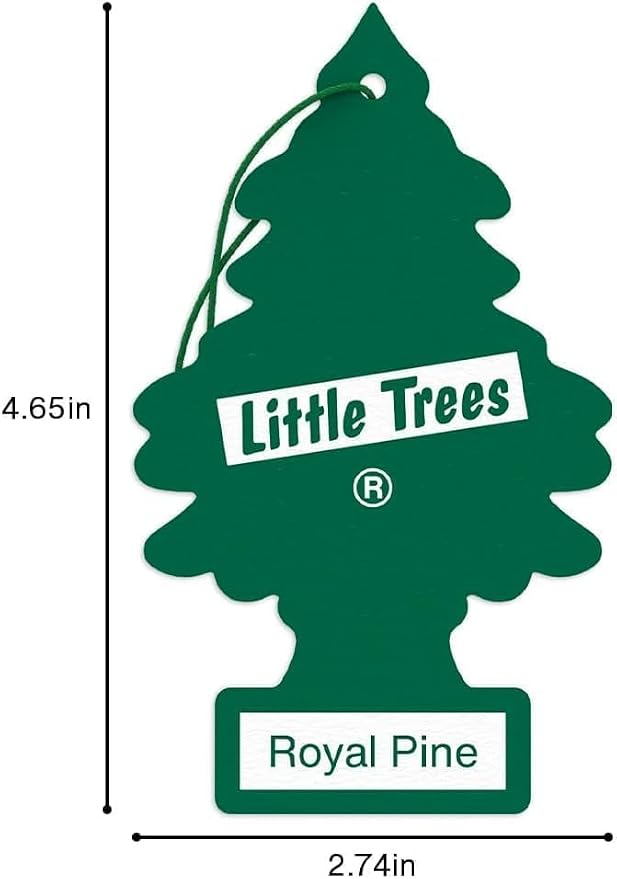 Car Air Freshener | Hanging Paper Tree for Home or Car | Royal Pine | 3 Pack