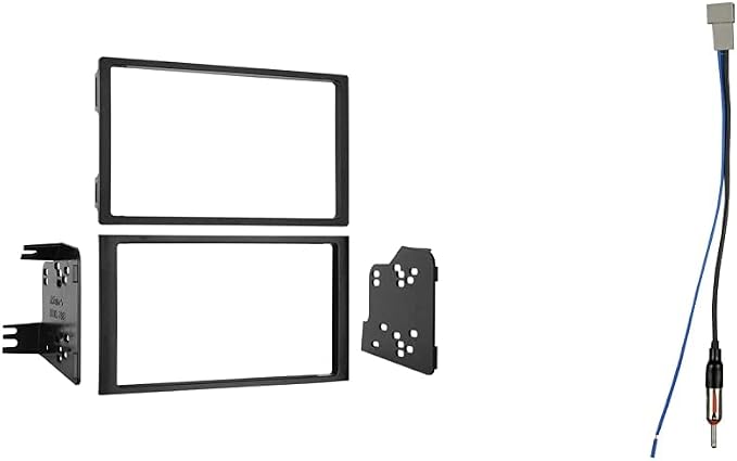 Metra 95-7861 Double DIN Installation Dash Kit for 2003-2008 Honda Pilot & Metra Electronics 40-HD10 Factory Antenna Cable to Aftermarket Radio Receivers for Select Honda/Acura Vehicles