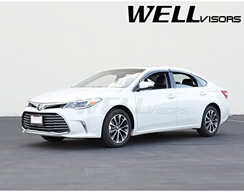 Window Visors Wind Deflectors Compatible with Toyota 2013-2018 Avalon with Chrome Trim Rain Guards 3-847TY050