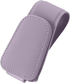 Magnetic Leather Sunglass Holder, Eyeglass Hanger Clip for Car Sun Visor, Suitable for Different Size Eyeglasses (Purple, 1 Pack)