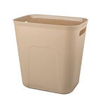 Plastic Small Trash Can Wastebasket, Garbage Container Basket for Bathrooms, Laundry Room, Kitchens, Offices, Kids Rooms, Dorms, 3.5 Gallon, Khaki | Compact Sturdy Garbage Can for Bathroom, Laundry Room, Kitchen, Office, Kids Room, Dorm, Durable...