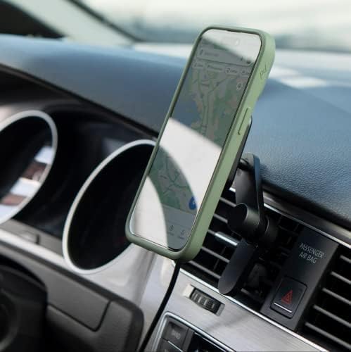 Mobile Car Vent Mount, Qi2 Wireless Charging, Magnetic Mounting Technology, Adjustable, Aluminum Construction, 360-Degree Swivel Arm, Compatible with MagSafe and Cases