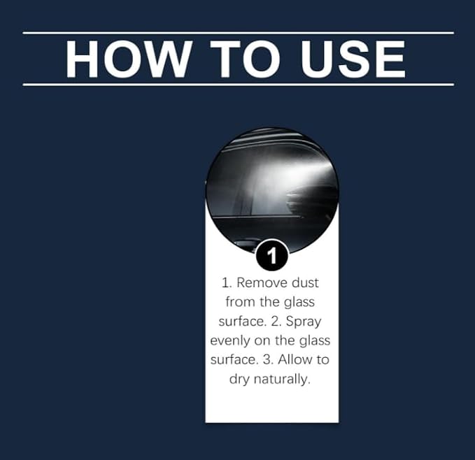 Glass Agent - Anti-Fog Windshield Cleaner, 250ml Anti-Rain Agent, Windshield Defogger Agent, Glasses Window Windscreen Protectant, Suitable for Windshield,Mirrors,Improve Driving Visibility